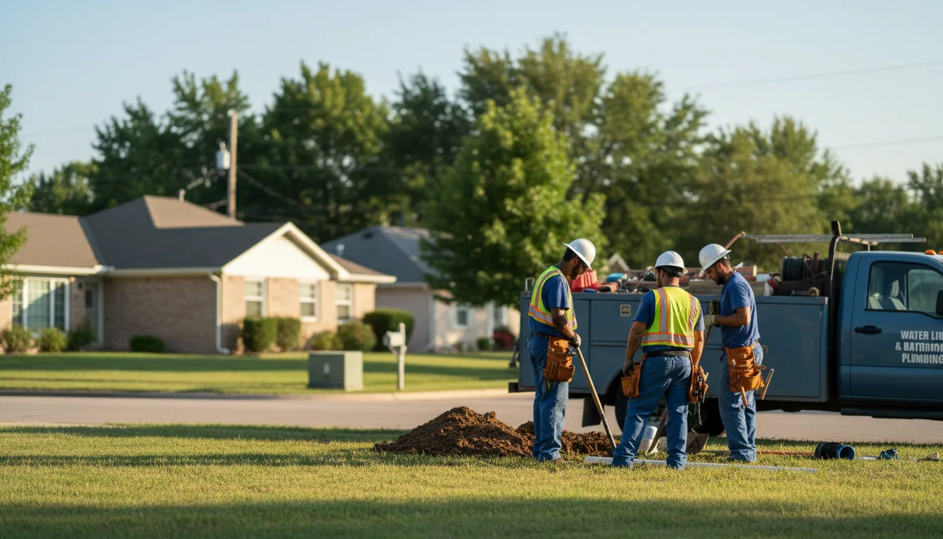 Residential water line and bathroom plumbing service in Glendale, UT